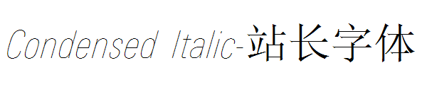 Condensed Italic字体转换